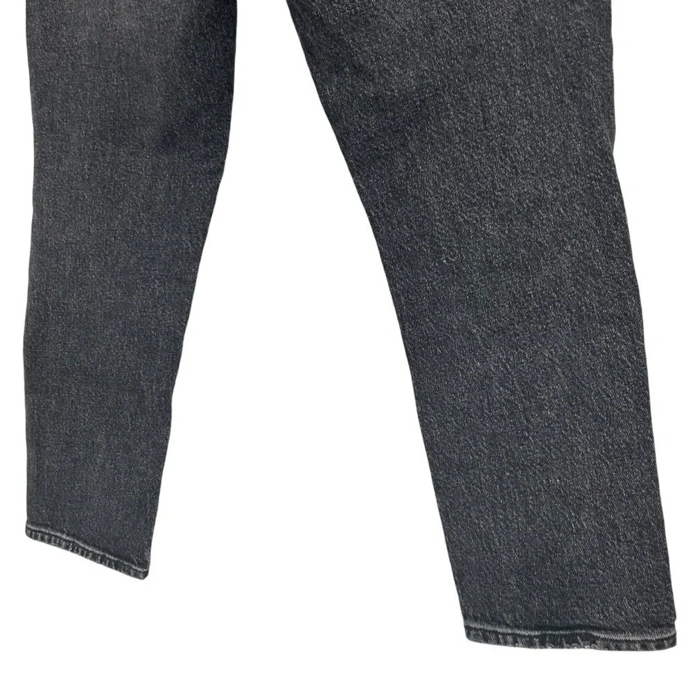 FRAME Le Garçon Cropped Jeans Sz 8 Black Distressed - Picture 7 of 10